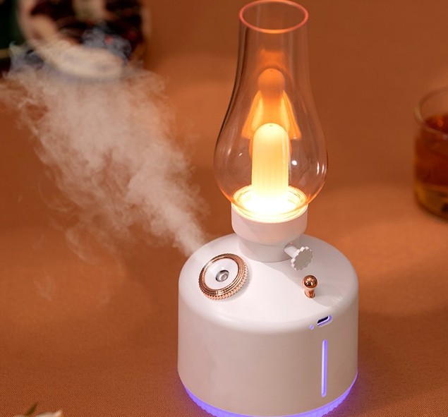 LAMPARA HUMIDIFICADOR ESTILO FAROL XO - HF06 LUZ TRICOLOR BLANCO - 09863